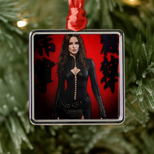 Red Black ornament メタルオーナメント (ツリー)