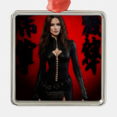 Red Black ornament メタルオーナメント (正面)