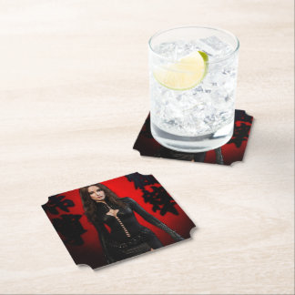 Red Black paper coaster ペーパーコースター