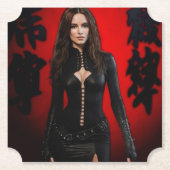 Red Black paper coaster ペーパーコースター (正面)