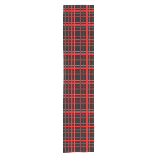 Red & Black Plaid ショートテーブルランナー (正面)
