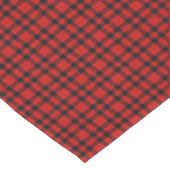 Red Black Plaid Pattern ミディアムテーブルランナー (コーナー)