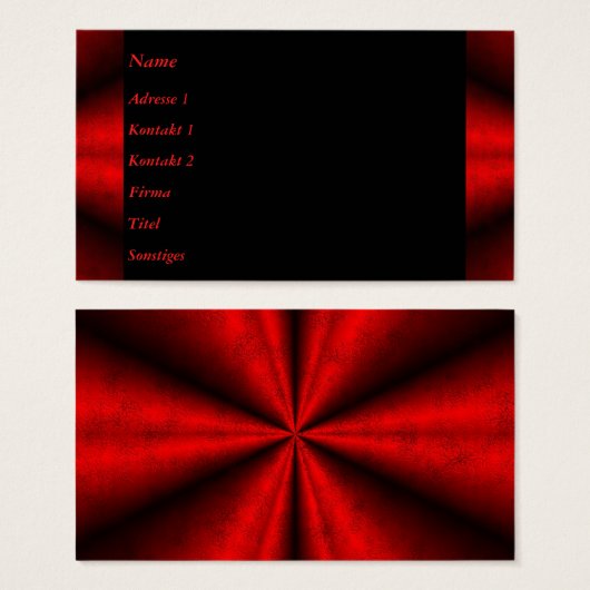Red Black Rainbow in Leatheroptik名刺 (正面&裏面)