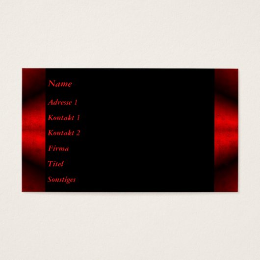Red Black Rainbow in Leatheroptik名刺 (正面)