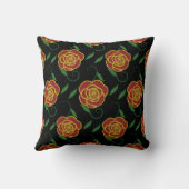 Red Black Roses Love You クッション (裏面)