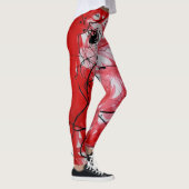 Red&Black Scribble Leggings レギンス (右)
