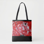 RED&BLACK SCRIBBLE: Tasche トートバッグ (正面)