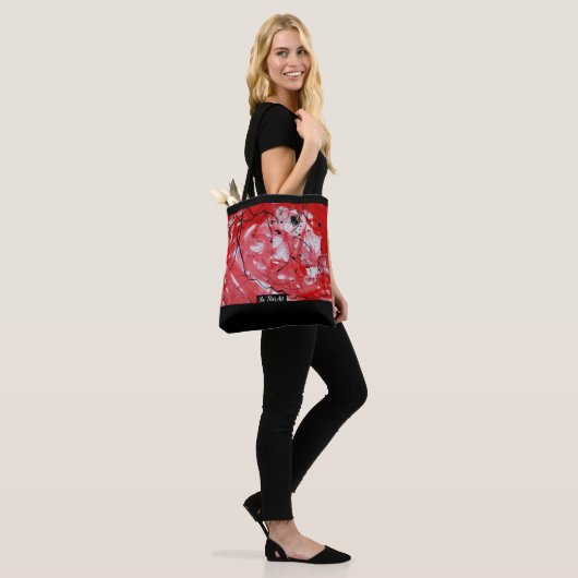 RED&BLACK SCRIBBLE: Tasche トートバッグ (モデル)