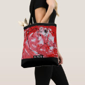 RED&BLACK SCRIBBLE: Tasche トートバッグ (クローズアップ)