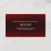 Red Black Script Monogram Manager名刺 名刺 (裏面)
