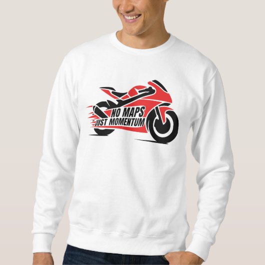 Red Black Sport Motorcycle  スウェットシャツ (正面)