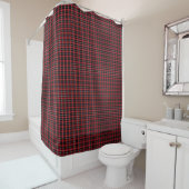 Red Black Tartan Curtain Gift for First Bathroom シャワーカーテン (インサイチュ)