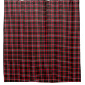 Red Black Tartan Curtain Gift for First Bathroom シャワーカーテン (正面)