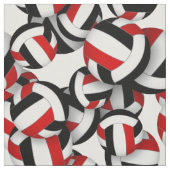 red black team colors volleyballs scalable pattern ファブリック (見本)
