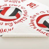 red black volleyball court happy place typography シェルパブランケット (3/4)