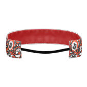 Red Black White Abstract Haida Face Native Art アスレチックヘッドバンド (裏面)