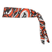 Red Black White Abstract Haida Face Native Art タイヘッドバンド (回転90)