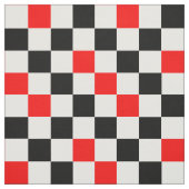 Red Black White Checkered Pattern Design  ファブリック (見本)