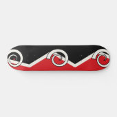 Red Black White Geometric Spiral スケートボード (横)