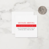 Red Black & White Minimalist Simple Plain Modern ノートカード (正面/裏面インサイチュ)