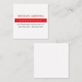 Red Black & White Minimalist Simple Plain Modern ノートカード (正面/裏面)