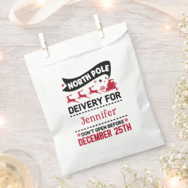 RED Black & White North Pole SANTA配送名 フェイバーバッグ