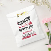 RED Black & White North Pole SANTA配送名 フェイバーバッグ (封をした状態)