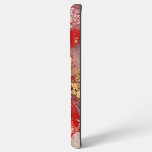 Red Black White Oil Paint Print Samsung Galaxyケース (裏面横)