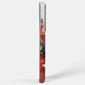 Red Black White Oil Paint Print Samsung Galaxyケース (右側面)