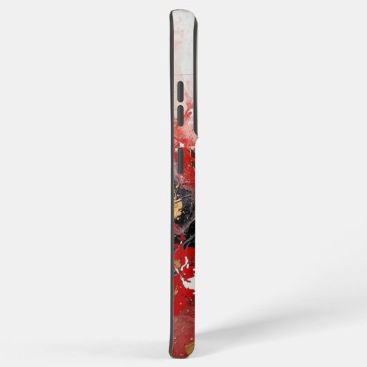 Red Black White Oil Paint Print Samsung Galaxyケース (右側面)