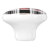 Red black white plaid セラミックノブ (側面)