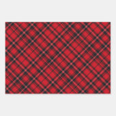 Red, Black & White Plaid ラッピングペーパーシート (正面)
