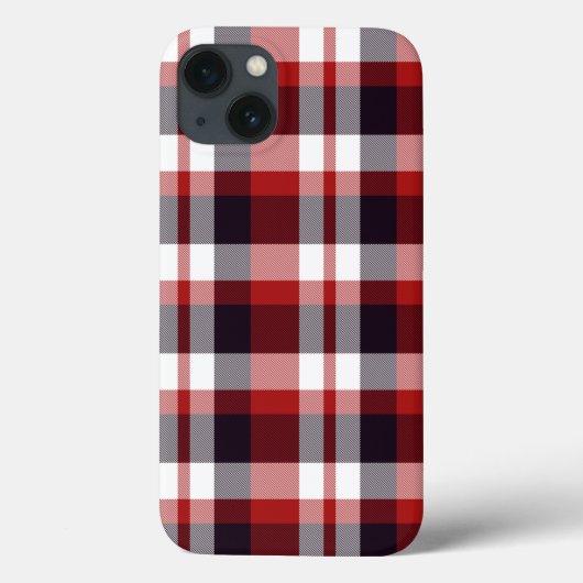 Red Black White Plaid Case-Mate iPhoneケース (裏面)