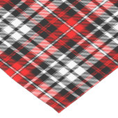 Red Black White Plaid Tartan Pattern Design  ショートテーブルランナー (コーナー)