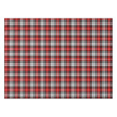 Red Black White Plaid Tartan Pattern Design  テーブルクロス (正面(横))