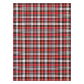 Red Black White Plaid Tartan Pattern Design  テーブルクロス (正面)