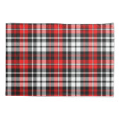 Red Black White Plaid Tartan Pattern Design  枕カバー (裏面)