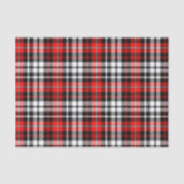 Red Black White Plaid Tartan Pattern Design 薄葉紙 (正面)