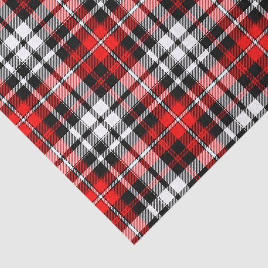 Red Black White Plaid Tartan Pattern Design  薄葉紙 (詳細)