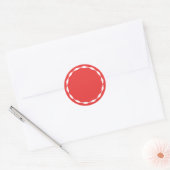 Red Blank Circle Custom Spice Sticker ラウンドシール (封筒)