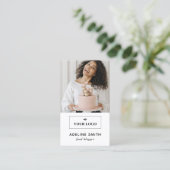 Red Blogger Influencerソーシャルメディア写真&ロゴ 名刺 (スタンド正面)