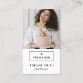 Red Blogger Influencerソーシャルメディア写真&ロゴ 名刺 (正面)