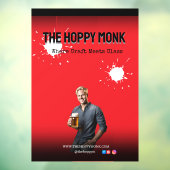 Red Blond Man Holding Beer Adult Pub Owners ウィンドウサイン (シート3)