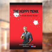 Red Blond Man Holding Beer Adult Pub Owners ウィンドウサイン (シート2)