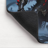 Red Blood Moon Black Dragon Fantasy Gaming マウスパッド (コーナー)