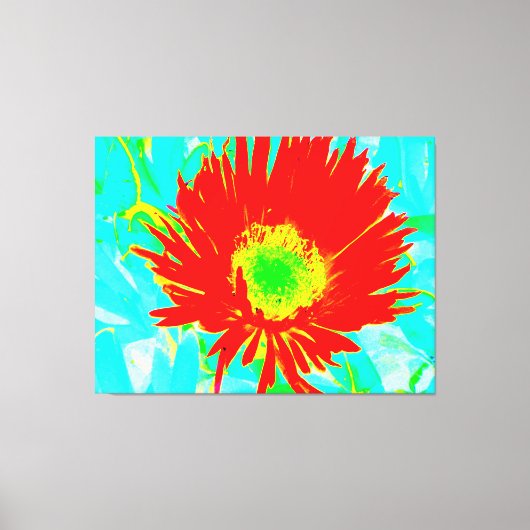 Red Bloom Abstraction キャンバスプリント (正面)