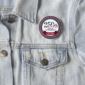 Red & Blue 250th Years of USA Independence Button 缶バッジ (インサイチュ)