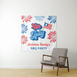 Red & Blue 7月4日Fireworks懇親会BBQパーティー タペストリー