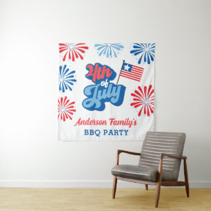 Red & Blue 7月4日Fireworks懇親会BBQパーティー タペストリー