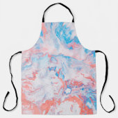 Red, blue, and white abstract painting エプロン (正面)